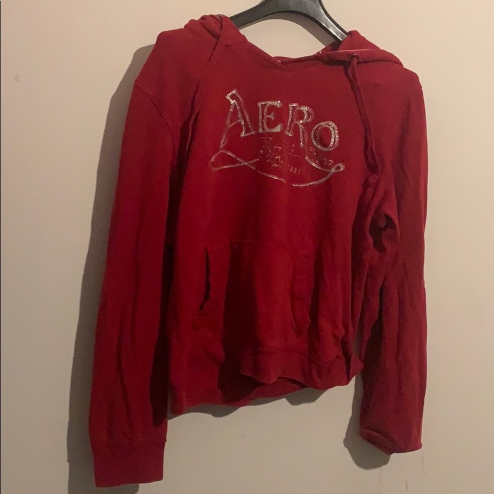 Vintage red and silver Aeropostale sweatshirt
